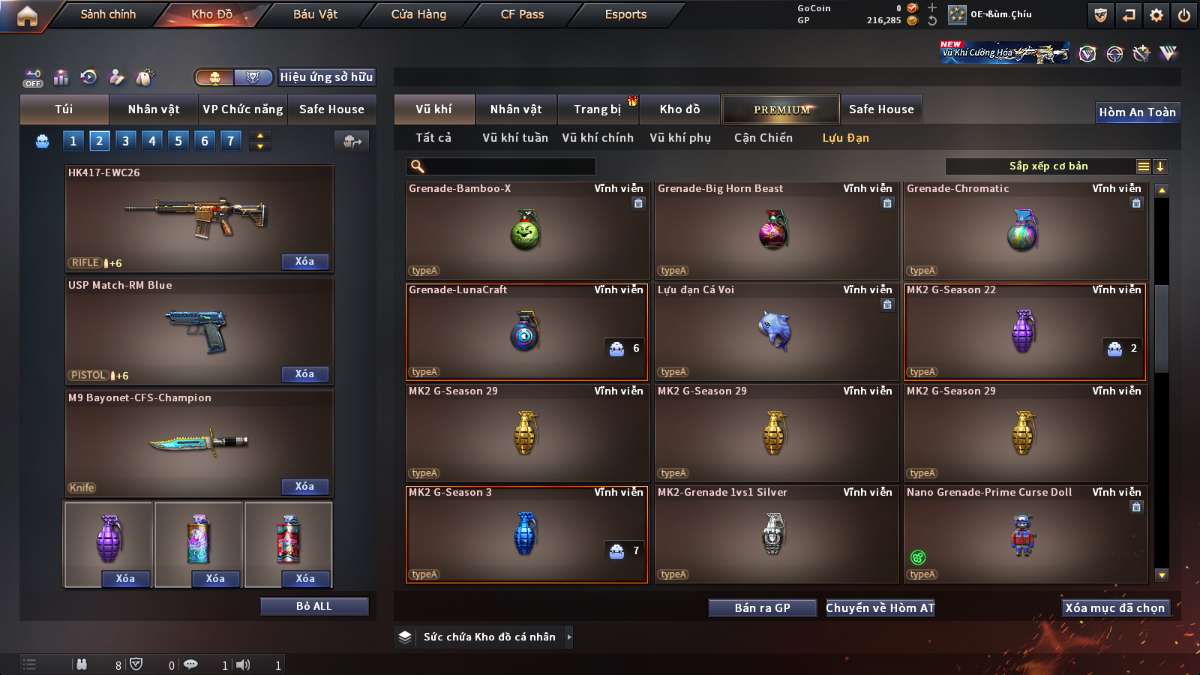 shop acc cf uy tin gia re